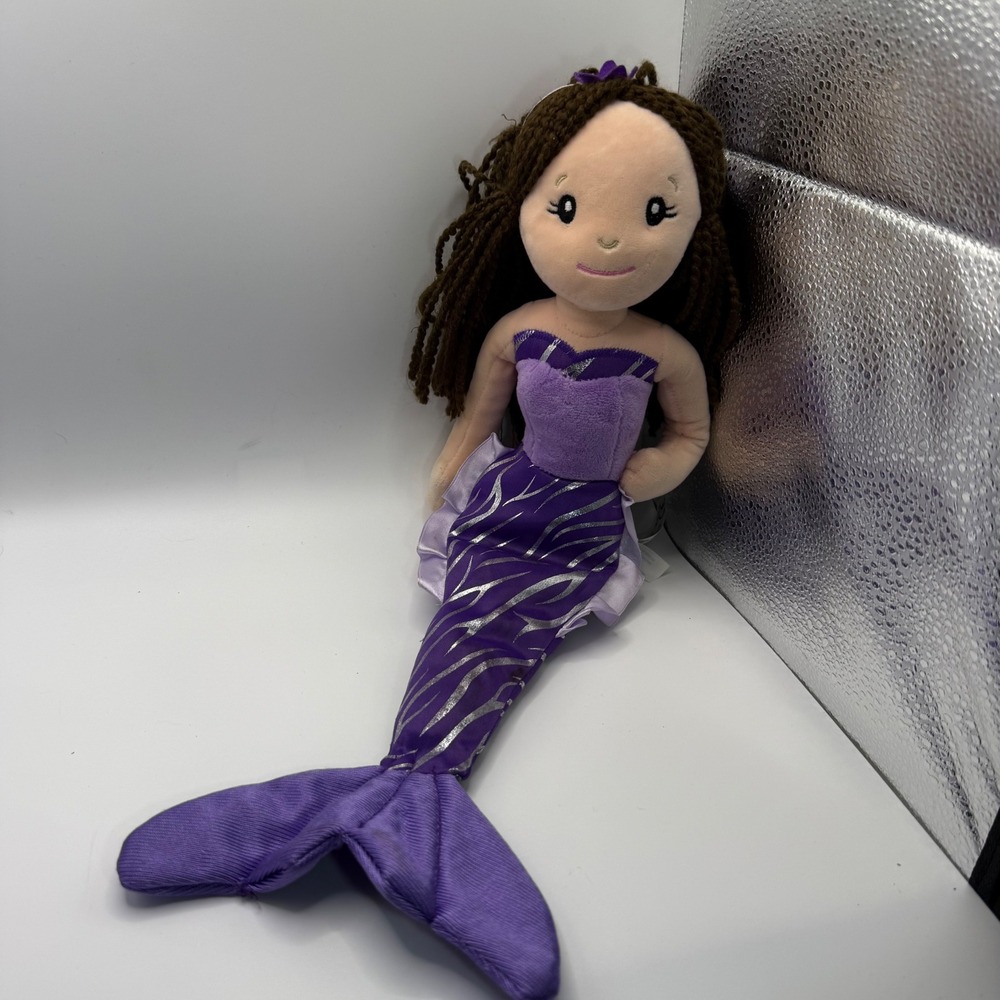 The Petting Zoo Purple Mermaid Doll Plush Stuffed Animal Toy Kids 3+‎